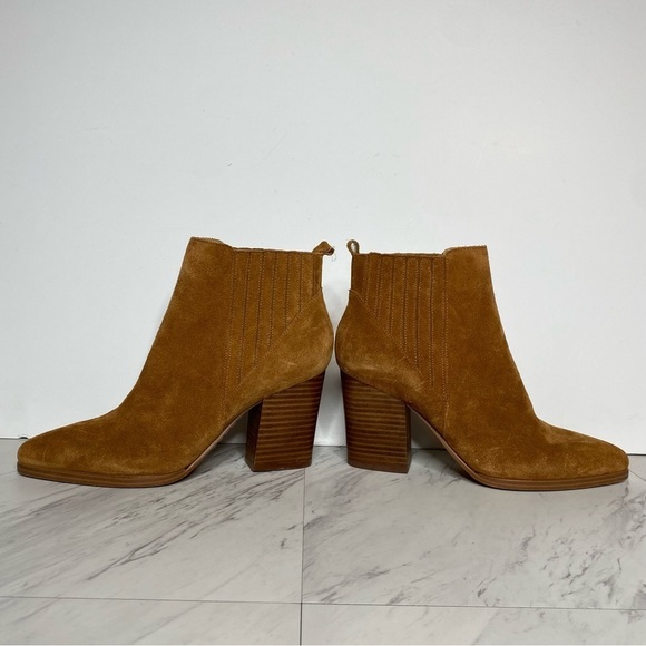Marc Fisher Alva Brown Suede Bootie 9 1/2 M - Picture 7 of 14